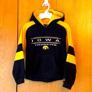 Starter Iowa Hawkeyes football size 8 fleece pullover jacket sweatshirt VGUC